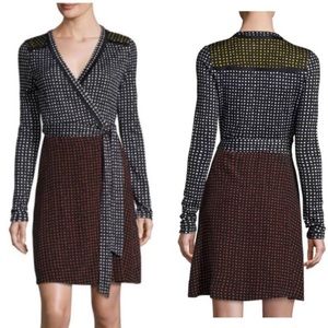 dvf polka dot wrap dress
